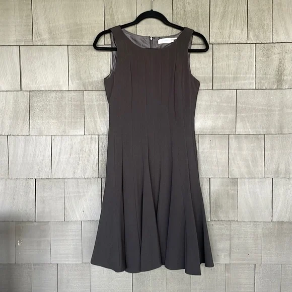 Calvin Klein | Dresses | Calvin Klein Vertical Seamed Sleeveless Fit Flare  Dress | Poshmark